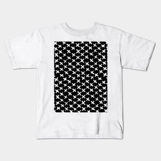 X stitches pattern - black and white Kids T-Shirt